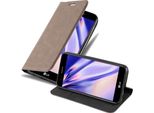 Cadorabo Cover Per Lg K10 2017 Cover Protettiva In Marrone Custodia Per Cellulare Cover Chiusura Magnetica