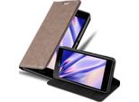 Cadorabo Cover Per Sony Xperia M4 Aqua Cover Protettiva In Marrone Custodia Per Cellulare Cover Chiusura Magnetica