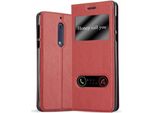 Cadorabo Custodia Protettiva Per Nokia 5 2017 Cover In Rosso Custodia Del Telefono Cellulare Custodia A Libro Cover Case