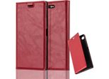 Cadorabo Custodia Per Sony Xperia XZ1 Custodia Protettiva In Rosso Custodia Per Cellulare Cover Chiusura Magnetica