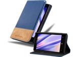Cadorabo Cover Per Nokia Lumia 925 Cover Protettiva In Blu Shandy Case Custodia A Libro Custodia In Similcuoio