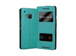 Cadorabo Custodia Protettiva Per Htc One M9 Custodia In Turchese Custodia Per Telefono Cellulare Custodia A Libro Custodia Cover