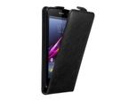 Custodia Cadorabo Per Sony Xperia Z1 Cover Protettiva In Nero Custodia Flip Per Telefono Cellulare Custodia Cover