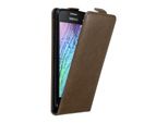 Cadorabo Cover Per Samsung Galaxy J1 2015 Cover Protettiva In Marrone Flip Case Custodia Del Telefono Cellulare Cover