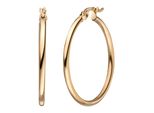 Paar Creolen Jobo, Rosa (RoséGoldfarben), Ohrringe, Damen, 30Mm, Edelstahl, Edelstahl RoséGoldfarben Beschichtet 30 Mm