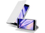 Cadorabo Custodia Per Telefono Cellulare Per Huawei P9 Custodia Protettiva In Argento Cover Etui Book Case Booklet