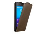 Custodia Cadorabo Per Sony Xperia M5 Cover Protettiva In Marrone Custodia Flip Per Telefono Cellulare Custodia Cover