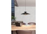 Eglo HäNgeleuchte "Grizedale Pendellampe, Stahl, Retro, Esszimmerlampe, HäNgelampe, Lampe", Schwarz (Schwarz, Messing), 1, Ø 50Cm H: 110Cm, 1 Stk., Leuchten, HäNgeleuchte, H110 X Ø50 Cm, Schwarz, Messing, 1X40W Exkl., HäNgeleuchte