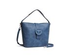 Schultertasche "Raffi", Damen, Gr. B/H/T: 35Cm X 27Cm X 13Cm Onesize, Blau, Lederimitat, Collezione Alessandro, Taschen Schultertasche, Aus Griffechtem Lederimitat