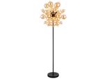 Globo Lighting Stehlampe "Udo", Gold (Schwarz), 1 Stk., Leuchten, Stehlampe/Goldfarben/Glaskugeln/Modern/Wohnzimmer/Flur/Schlafzimmer, Stehlampe