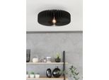 Eglo Deckenleuchte "Palombaia", Schwarz, 1, Ø 50Cm H: 17,5Cm, 1 Stk., Leuchten, Deckenlampe, Wohnzimmerlampe Aus Holz, E27 Fassung, Ø 50 Cm, Deckenleuchte