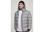 Urban Classics - Giacca Invernale Con Cappuccio Check Puffer Grigio - S