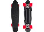 Skateboard STAR-SKATEBOARD, schwarz (schwarz, rot), Skateboards, Kinder, Kicktail