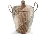 Flechtkorb Locker, Beige (Natur), H:60Cm Ø:45Cm, Seegras, Aufbewahrungsboxen, Flechtkorb