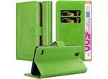 Cadorabo Cover Per Sony Xperia C4 Cover Protettiva In Verde Cover Per Cellulare Cover Libro Custodia