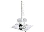PfostenträGer Alberts, Silber (Silberfarben), B:12Cm, Stahl, Bodenanker, FüR Verdeckte Holzbefestigung, Mit Betonanker Aus Rundrohr