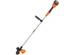 Akku-Rasentrimmer Worx "WG183E", Bunt (Schwarz, Orange), Motorsensen, Doppelfaden, Verstellbarer Griff, Inkl. 2 Akkus Und LadegeräT