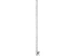 Zaunpfosten Alberts, Grau (Feuerverzinkt), B:3Cm H:115Cm T:3Cm, Stahl, Zaunpfosten, Zum Aufschrauben, LäNge 1150 Mm, Pfosten 30 X 30 Mm
