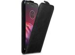Cadorabo Cover Per Motorola Moto Z2 Play / Z2 Force Cover Protettiva In Nero Flip Case Custodia Del Telefono Cellulare Cover