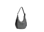 Schultertasche "Hahnentritt", Damen, Gr. B/H/T: 31Cm X 35Cm X 20Cm Onesize, Schwarz, Lederimitat, Collezione Alessandro, Taschen Schultertasche, In Schwarz-Weiß Optik