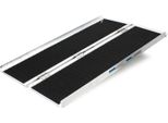 Wiltec Rampa Pieghevole Per Sedie A Rotelle 122 Cm 270 Kg, Rampa Mobile Come Rampa Per Sedie A Rotelle, Rampa Per Valigie In Alluminio Con Superficie Antiscivolo