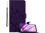 Cadorabo Cover Per Samsung Galaxy A10S / M01S Cover Protettiva In Viola Cover Protettiva Cover Telefono Cellulare Cover Caso Fiori Fiore