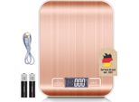 Bilancia Da Cucina Digitale Intirilife In RosÉ Gold - Bilancia Da Cucina Elettronica Da 5 Kg Con Funzione Tara - Impermeabile Bilancia Da Cucina Digitale Estremamente Precisa Con Display Lcd Ideale Per Cucinare