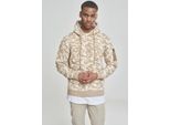 Urban Classics - Felpa Con Cappuccio Sweat Bomber Beige Camo - S