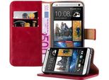 Cadorabo Cover Per Htc One M7 Cover Protettiva In Rosso Cover Telefono Cellulare Cover Libro Custodia Custodia