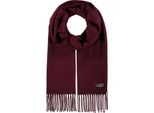 Fraas Sciarpa Cashmink® Scarf With Fringes Wine Rosso