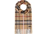 Fraas Sciarpa Cashmink® Scarf With Fraas Plaid Camel Beige Multicolore