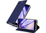 Cadorabo Custodia Per Cellulare Per Huawei P9 Custodia Protettiva In Blu Cover Etui Book Case Booklet