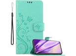 Cadorabo Cover Per Samsung Galaxy A8S Cover Protettiva In Turchese Cover Protettiva Cover Per Telefono Cellulare Cover Fiori Custodia Fiore