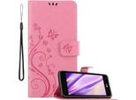 Cadorabo Cover Per Lg K4 2017 Cover Protettiva In Rosa Cover Protettiva Cover Per Telefono Cellulare Custodia Fiori Custodia Fiori