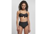 Urban Classics Bikini Donna Bikini A Vita Alta A Balconcino Nero-Xs