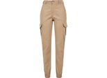 Urban Classics Donna - Pantaloni Cargo A Vita Alta Taupe - 5XL