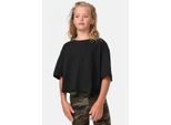DěTské TričKo Urban Classics Girls Short Kimono Tee Nero - 122/128