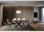 Itamoby - Tavolo Allungabile 160/220X90 Cm Ganty Quercia Natura - Bordo Antracite Telaio E Gambe Antracite
