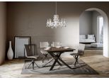 Itamoby - Tavolo Allungabile 120/180X90 Cm Ganty Noce - Bordo Antracite Telaio E Gambe Antracite