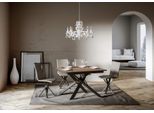 Itamoby - Tavolo Allungabile 120/180X90 Cm Ganty Quercia Natura - Bordo Antracite Telaio E Gambe Antracite
