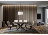 Itamoby - Tavolo Allungabile 160/220X90 Cm Ganty Noce - Bordo Antracite Telaio E Gambe Antracite