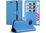 Cadorabo Custodia Per Samsung Galaxy M53 5G Custodia Protettiva In Blu Custodia Per Telefono Cellulare Custodia Cover Chiusura Magnetica