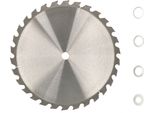 Kotarbau® Lama In Metallo Duro Per Il Taglio Del Legno 30 Denti 500 Mm + Anelli Di Riduzione