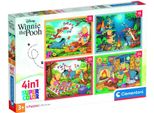 Clementoni - Puzzle 4V1 Disney MedvíDek Pú (12+16+20+24 DíLků)