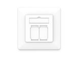 Digitus DN-9010/8-2 Scatola Da Incasso Digitus Cat. 6A, Classe Ea, 2X RJ45, Bianco Puro