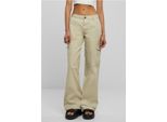 DáMské Kalhoty Urban Classics Donna Vita Alta Dritta Denim Cargo Pants Offwhite Raw - 31
