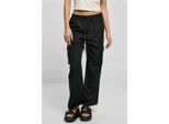 Urban Classics Donna Vicose Pantaloni Cargo A Gamba Tesa Nero - M