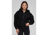 Urban Classics Ladies Oversized Sherpa Zip Hoody Nero - L