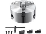 Mandrino Per Tornio Vevor K11-160 160Mm A Tre Griffe Materiale HT300 Mandrino A 3 Griffe Gamma Di Serraggio 3,5-160Mm A 3 Griffe, 20Cr, ≥53HRC φ45Mm Foro Mandrino Per Tornio Autocentrante