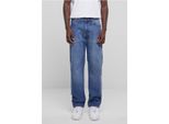 PáNské DžíNy Urban Classics Heavy Ounce Straight Fit Jeans New Mid Blue Washed - 30